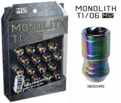 KYO-EI Kics MONOLITH T1/06 Lug Nuts M12x1.25 20pc Neo Chrono Neochrome Key MN03N