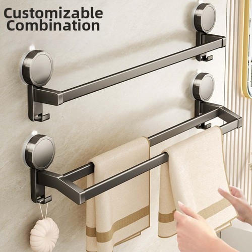 Suction Towel Rack Stick-on Rail For Kitchen Prevents Moisture Buildup - Picture 6 of 6