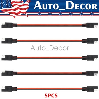 5PCS 12 Gauge 2 Pin Quick Disconnect Polarized Wire Harness, 12 Inch SAE Connect