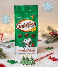 2 PK - Goldfish Limited Edition Snoopy Peppermint Cocoa Graham Cookies / 6.1 oz