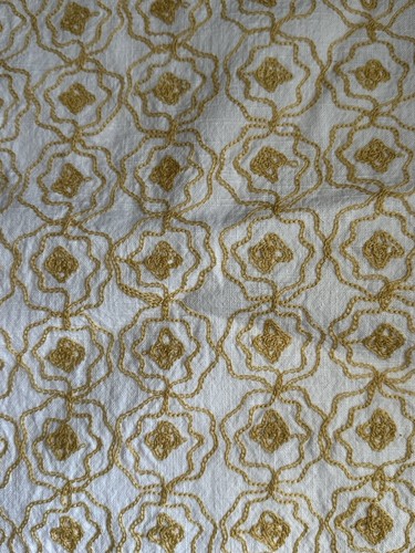 Anthropologie Placemats/Linens Set of 4 Gold Embroidered - Picture 3 of 6