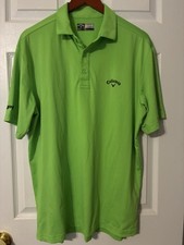 Callaway Opti-Dri Men's Golf Collared Short Sleeve Polo - Green w/ Logo - M