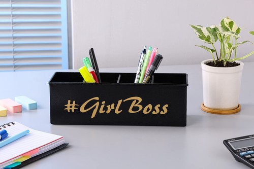 4 Compartments Pen Holder and Makeup Stand - Gift Office Desk Accessories Déc... - Picture 4 of 9