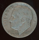 1956 P Roosevelt Silver Dime Circulated Dime KM #195 0.900 Silver 0.0723 oz. ASW