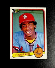 1983 Donruss Willie McGee Rookie #190 (RC) Baseball Card St. Louis Cardinals. rookie card picture