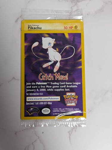 SEALED "Catch Mew" Pokemon PIKACHU Karte Black Star Promo Set #4 Movie WB Stamped