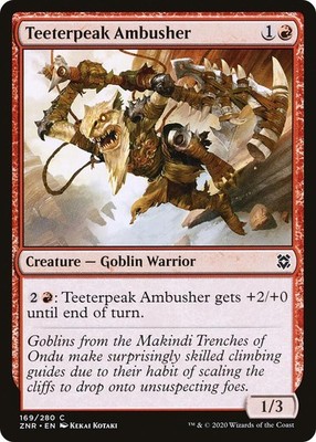 Teeterpeak Ambusher ZNR 169 MTG Zendikar Rising Common Normal EN NM