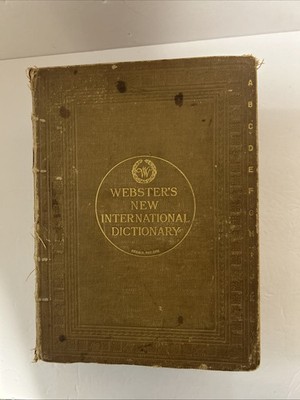 1930 Webster s New International Dictionary Merriam Series 1st Ed. HC Lg Size