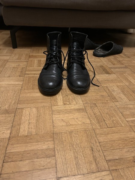 alexander wang Croco-Printed Leather Boots size 43