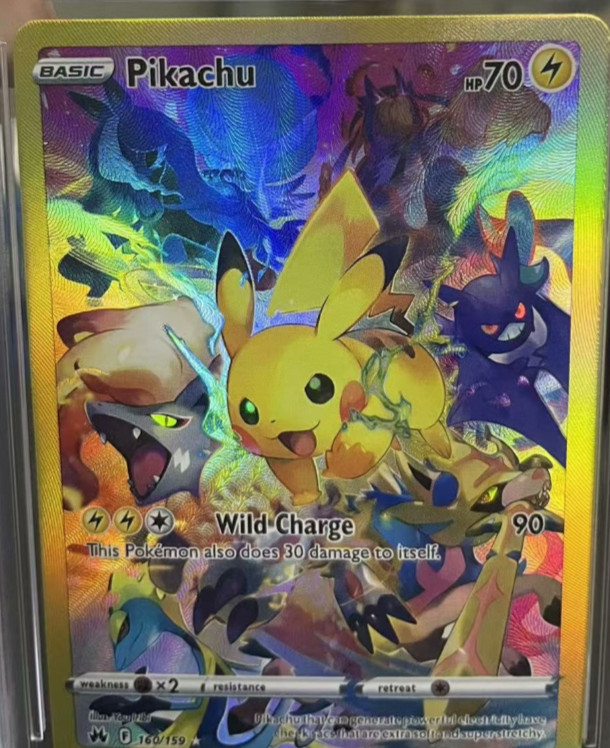 Pikachu 160/159 Secret Rare Full Art Crown Zenith Pokemon Card NM