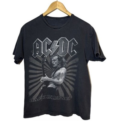 AC/DC Band Back In Black Band Tee 2010 T Shirt Medium Mens