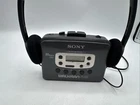 Sony Walkman WM-FX421 Cassette Player AM/FM w/ VTG MDR-110 Headphones Tested