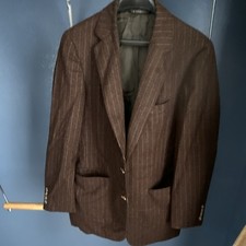 Kenneth Cole Mens Brown Pinstripe Wool Worsted Suit 2pc 42r 36x32 Kenneth Cole Mens Brown Pinstripe Wool Worsted Suit 2pc 42r 36x32