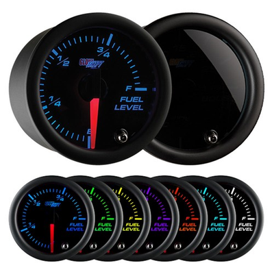 #ad GlowShift 52mm Tinted 7 Color LED Adjustable Fuel Level Gauge $62.99