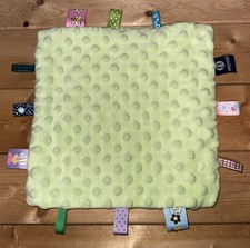 Insular Taggie Lovey Green Minky Dot Tags Fleece Security Blanket Baby Toy