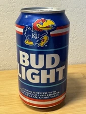 2025 Kansas Jayhawks KU Bud Light - empty Beer Can - Bottom Opened