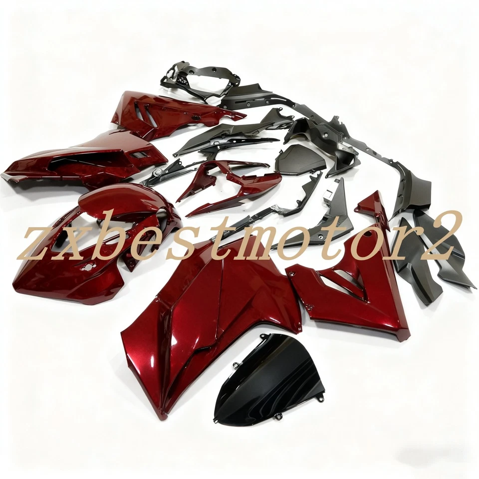 Kit de carenado de fibra de carbono forjado rojo con pernos para Honda CBR400R/500R 2024-2025 Foto 2 de 4