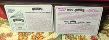 1990 Mothers Cookies SF Giants Expired Trading Card Album/More Cards Redemption