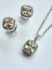Sterling Silver Diamondfire Necklace And Earring Gift Set