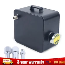 2.5L Capacity Top-Feed Aluminum Racing Drift Fuel Cell Gas Tank Black with Cap