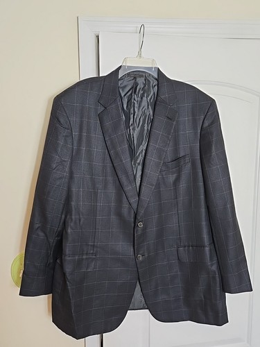 Brioni NM Colosse Plaid Sport Coat Jacket Blazer Size 47-48 L, Black - Picture 2 of 18