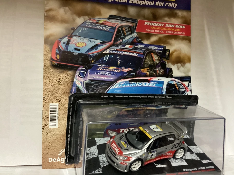 IXO PEUGEOT 206 WRC RALLY CATALUNYA 2001 AURIOL Metallo 1/43 + Booklet - Immagine 3 di 4