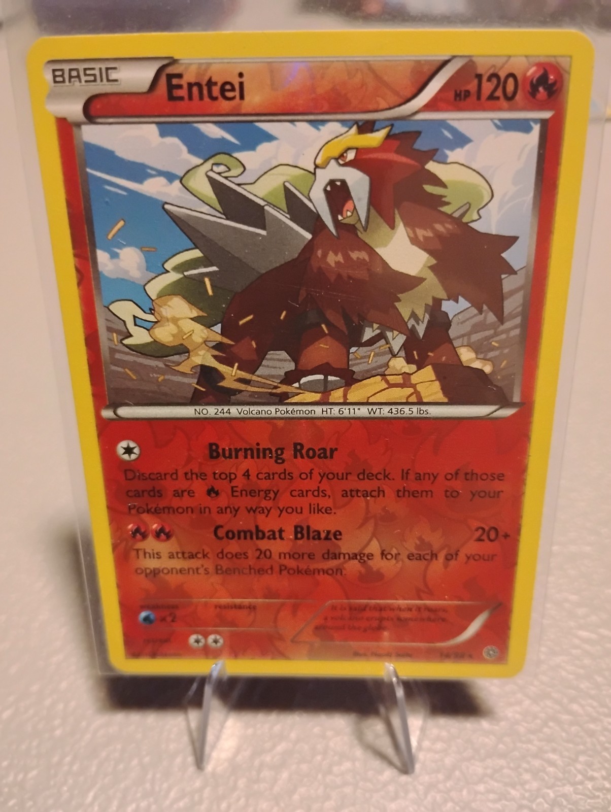 Entei 14/98 Ancient Origins Reverse Holo Rare Pokemon Card TCG English LP