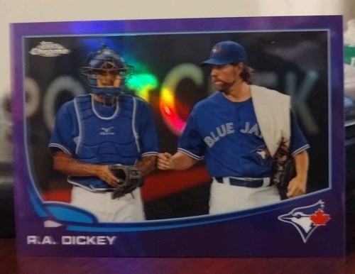 R.A. DICKEY 2013 Topps Chrome Retail Purple Refractor parallel #62 Blue Jays - Picture 1 of 2