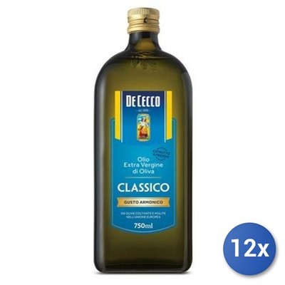 12x Multipack De cecco Olio Extra Vergine 750 Ml