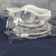 3Pcs White MEDIUM Power Balance Bands Bracelets Sports Energy Health Ships Today