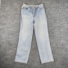 Vintage Calvin Klein Jeans Girls 16 Blue Light Wash Straight High Rise USA Denim