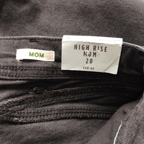 River Island High Rise Mom Jeans Colour Black Size 20 - Picture 6 of 8