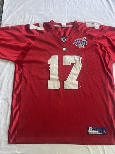 Vtg REEBOK New York Giants PLaxico Burress NFL Jersey Men’s Size 56 Super Bowl