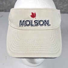 Molson Visor Hat Adult Beige Adjustable Embro...