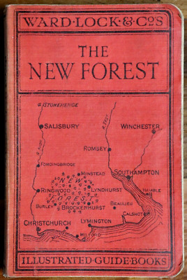 1940 Guide To New Forest: Ward Lock & Co Antique Travel Guide Book w/Maps