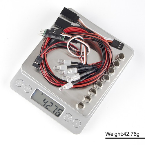 8pcs RC Headlights Taillight LED Light AUX Channel On/Off Switch Kit Set for RC - Picture 7 of 8