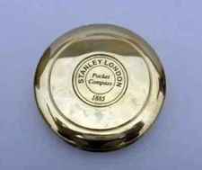 LONDON POCKET 1885 COMPASS VINTAGE BRASS NAUTICAL COMPASS 3"