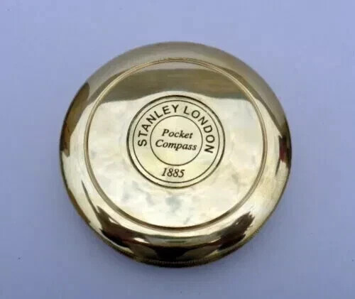 LONDON POCKET 1885 COMPASS VINTAGE BRASS NAUTICAL COMPASS 3" - Bild 1 von 5