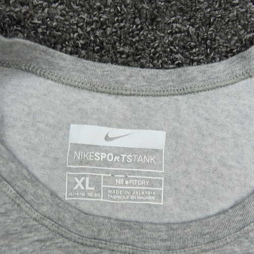 Nike Tank Top Youth XL Gray Dri-Fit Sleeveless Breathable Running Gym Boys - Picture 9 of 9