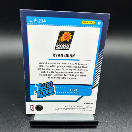 Panini Donruss #P-214 2024 Ryan Dunn Blue Ice Optic vista previa radiocontrol Phoenix Suns - Imagen 2 de 2