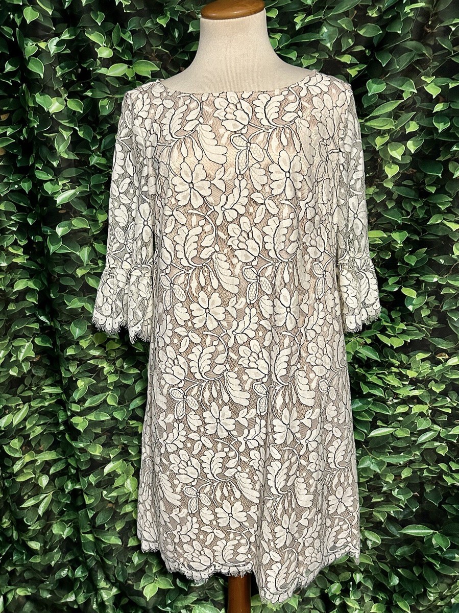 Jessica Howard Lace Bell Sleeve Sheath Dress Ivory Lined Women's Small or Medium | eBay Jessica Howard Lace Bell Sleeve Sheath Dress Ivory Lined Women's Small or Medium | eBay