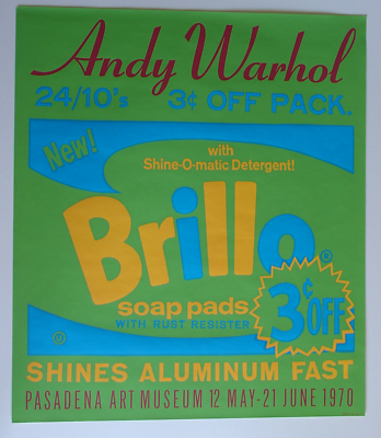 Andy Warhol•Brillo Soap Pads•Pasadena June 1970 Exhibition POSTER Silk Screen | eBay