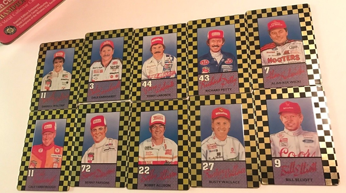 NASCAR Winston Cup Champions 25th Anniversary 10 Metal Cards in Collectible Tin | eBay NASCAR Winston Cup Champions 25th Anniversary 10 Metal Cards in Collectible Tin | eBay