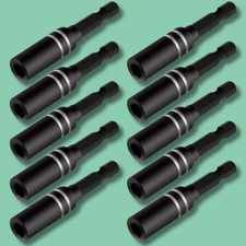 10PC Screwdriver Extension Drill Bit Holder Quick Release 1/4 Hex Shank Magnetic