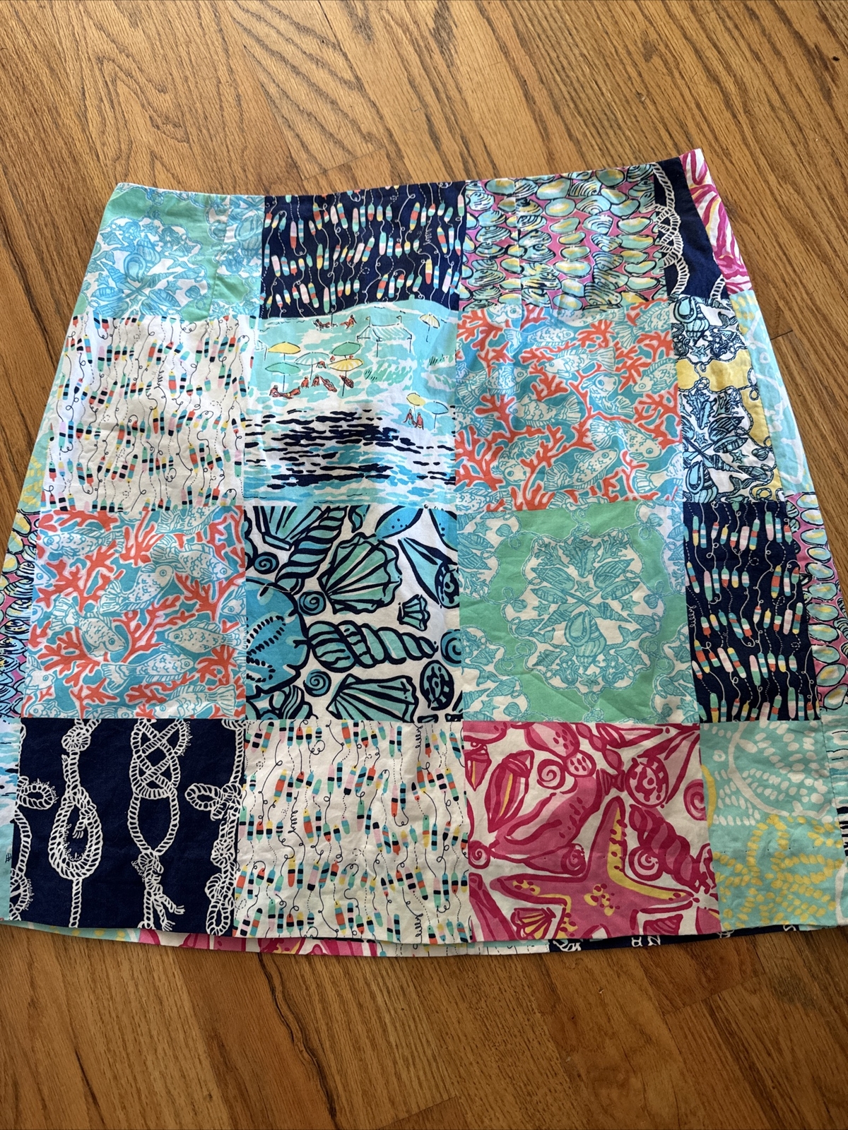 LILLY PULITZER PATCHWORK NAUTICAL PRINT SKORT 100… - image 1