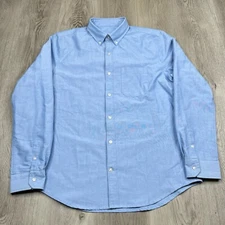 Mack Weldon Long Sleeve Button Down Shirt Men’s Size L Large Light Blue 