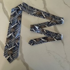 J.Garcia Zoot Collection 54 Tie Men's Blue Abstract 100 Silk Necktie Handmade