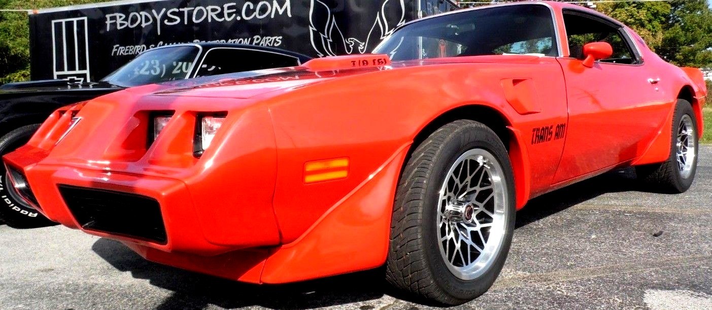 Red Trans Am Custom Rims 67-81 TRANS AM 17 X 9 BLACK SNOWFLAKE WHEEL KIT! w NEW RED LOGO CAPS ...