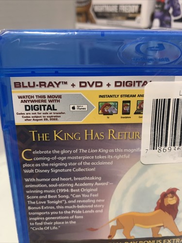 The Lion King (Blu-ray + DVD + Dig 1994) Brand New Disney Circle of life Edition - Picture 4 of 14