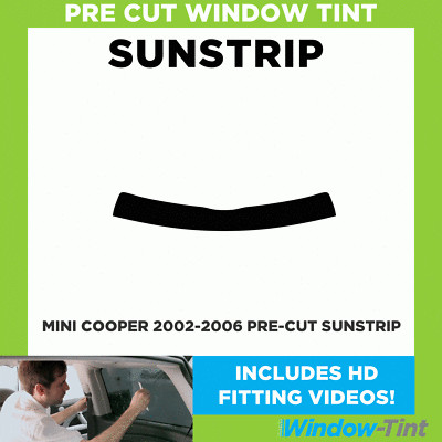 Pre Cut Getöntes Sunstrip Für Mini Cooper 2002-2006 5% Limo Schwarz innen